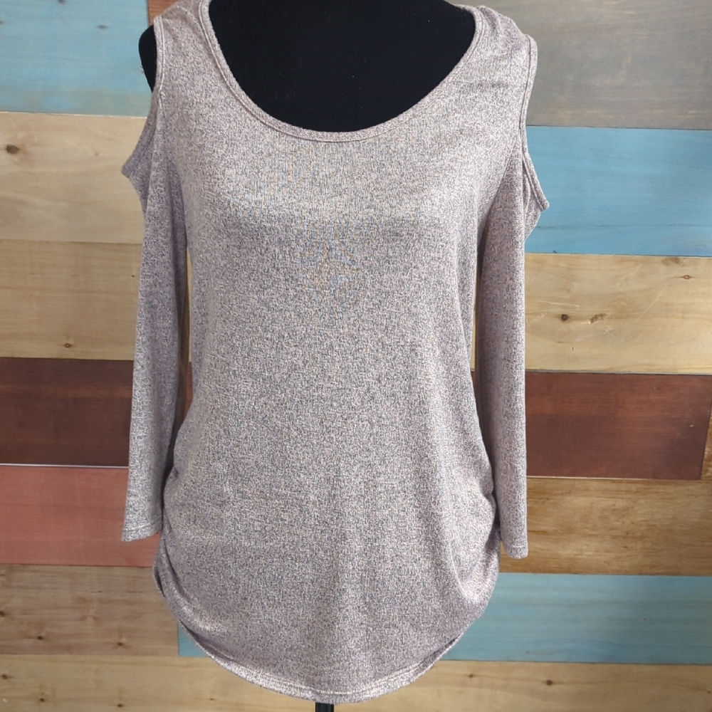 Stylish Long Sleeve Cold Shoulder Top